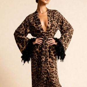 Tenues Sexy Femme kimono léopard