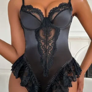 Tenues Sexy body dentelle noir