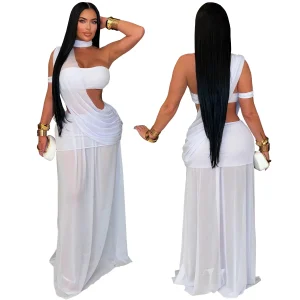 Tenues Sexy Femme - Robe Casual Femme blanche Coupe Chic Formelle Valorisante