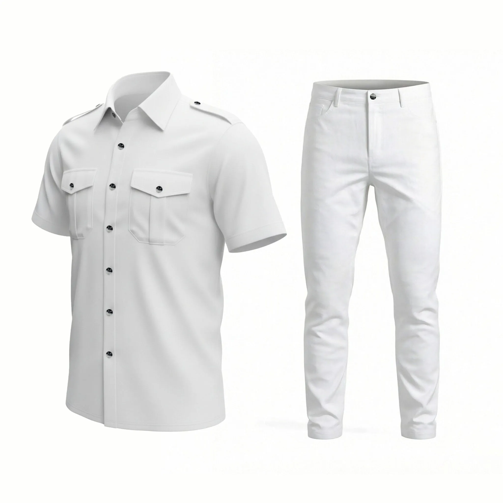 ensemble blanc chemise homme lin