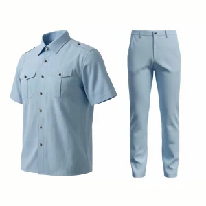 ensemble bleu chemise homme