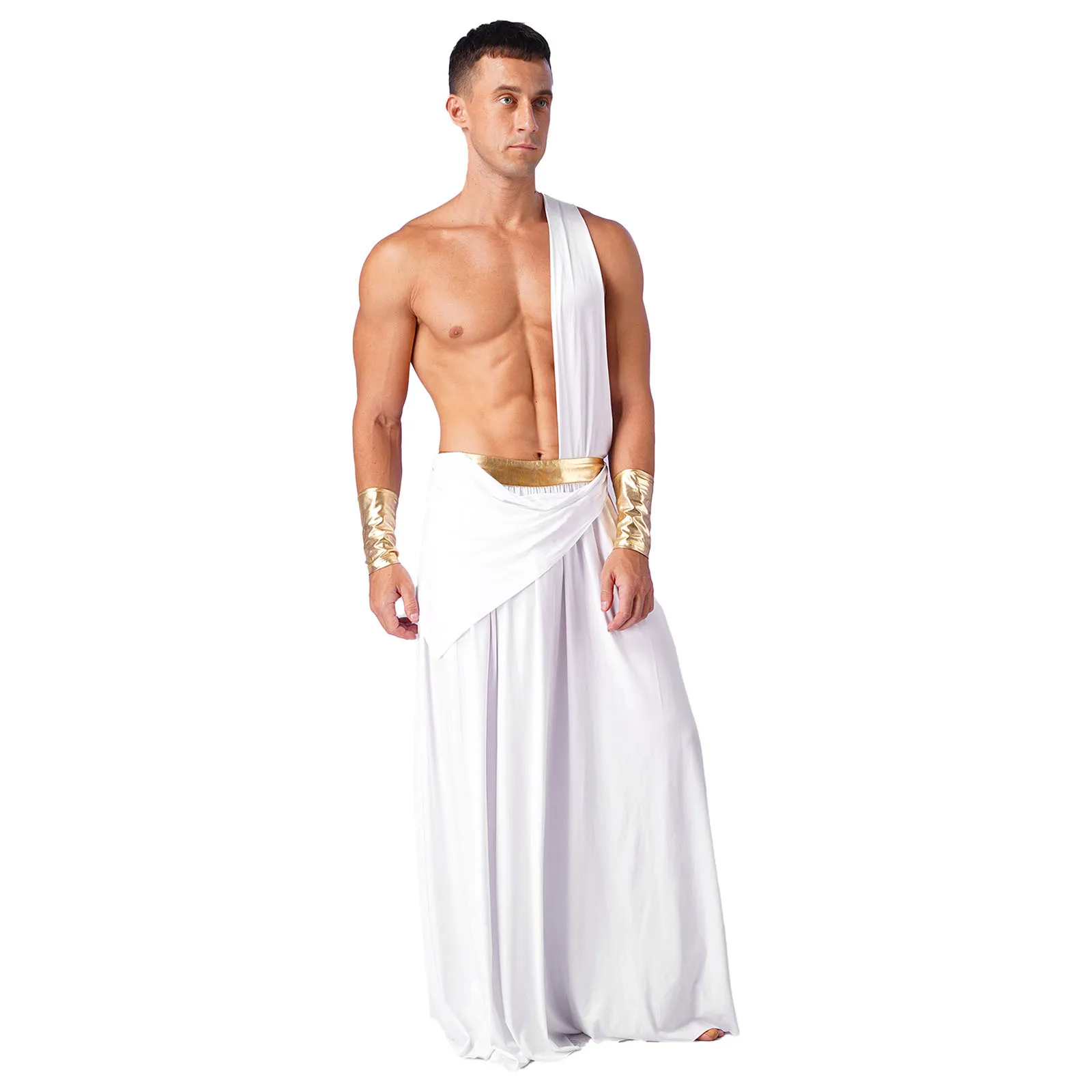 Tenue divin blanc grecque pour homme
