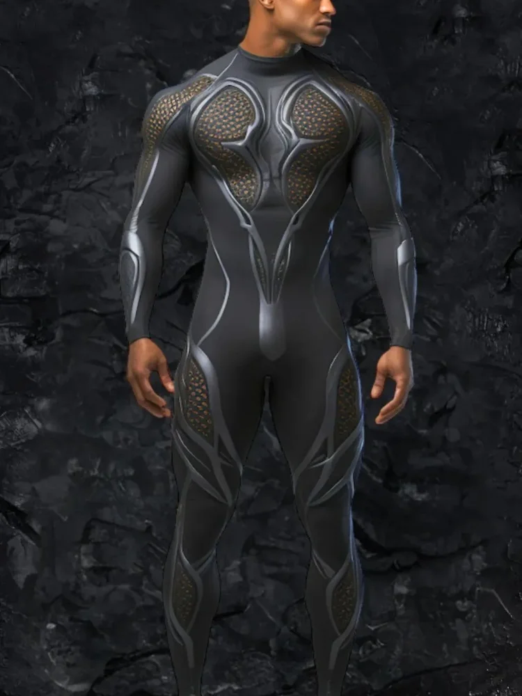 combinaison futuriste noir