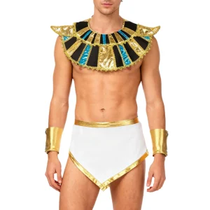 costume court blanc pharaon égyptien