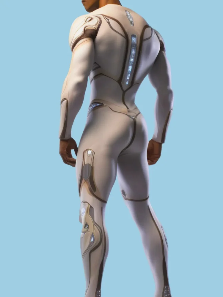 Tenues Sexy blanc Homme Futuriste