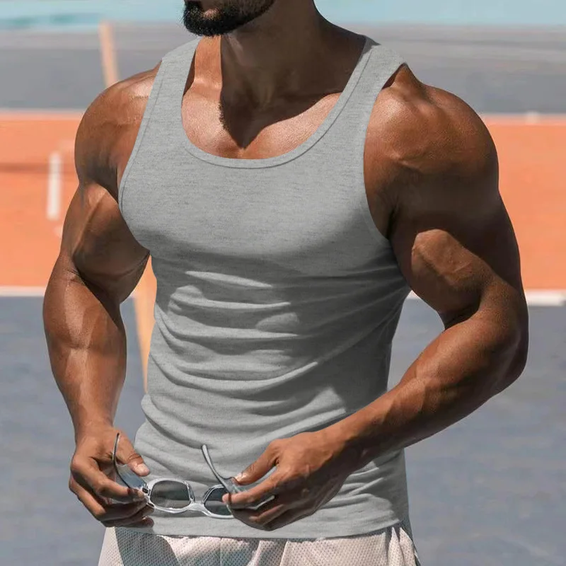 débardeur gris moulant homme