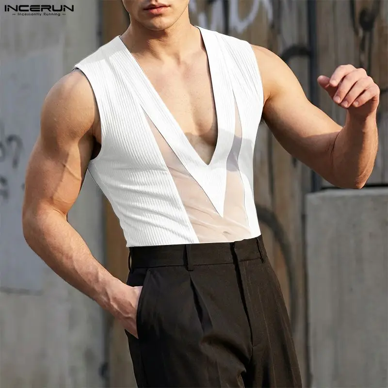 Tenues Sexy débardeur blanc homme