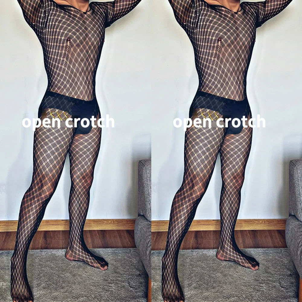 bodystocking homme transparent