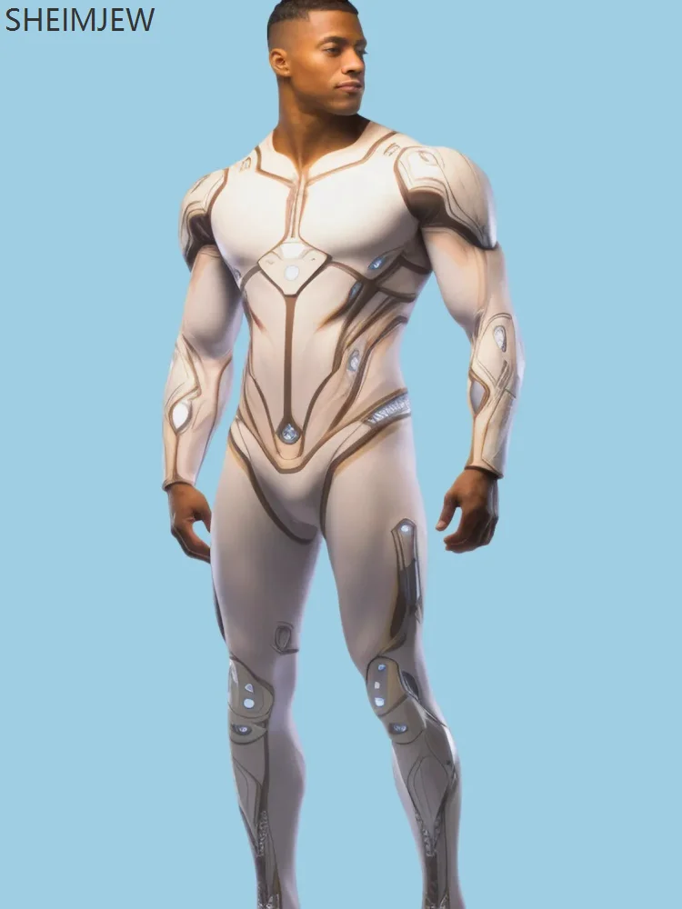 Tenues Sexy Combinaison Futuriste blanc Homme