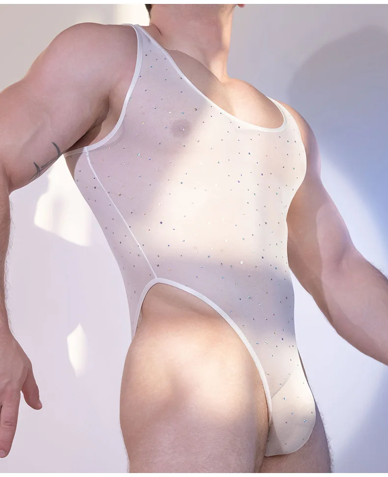 Tenues Sexy Body maille blanc