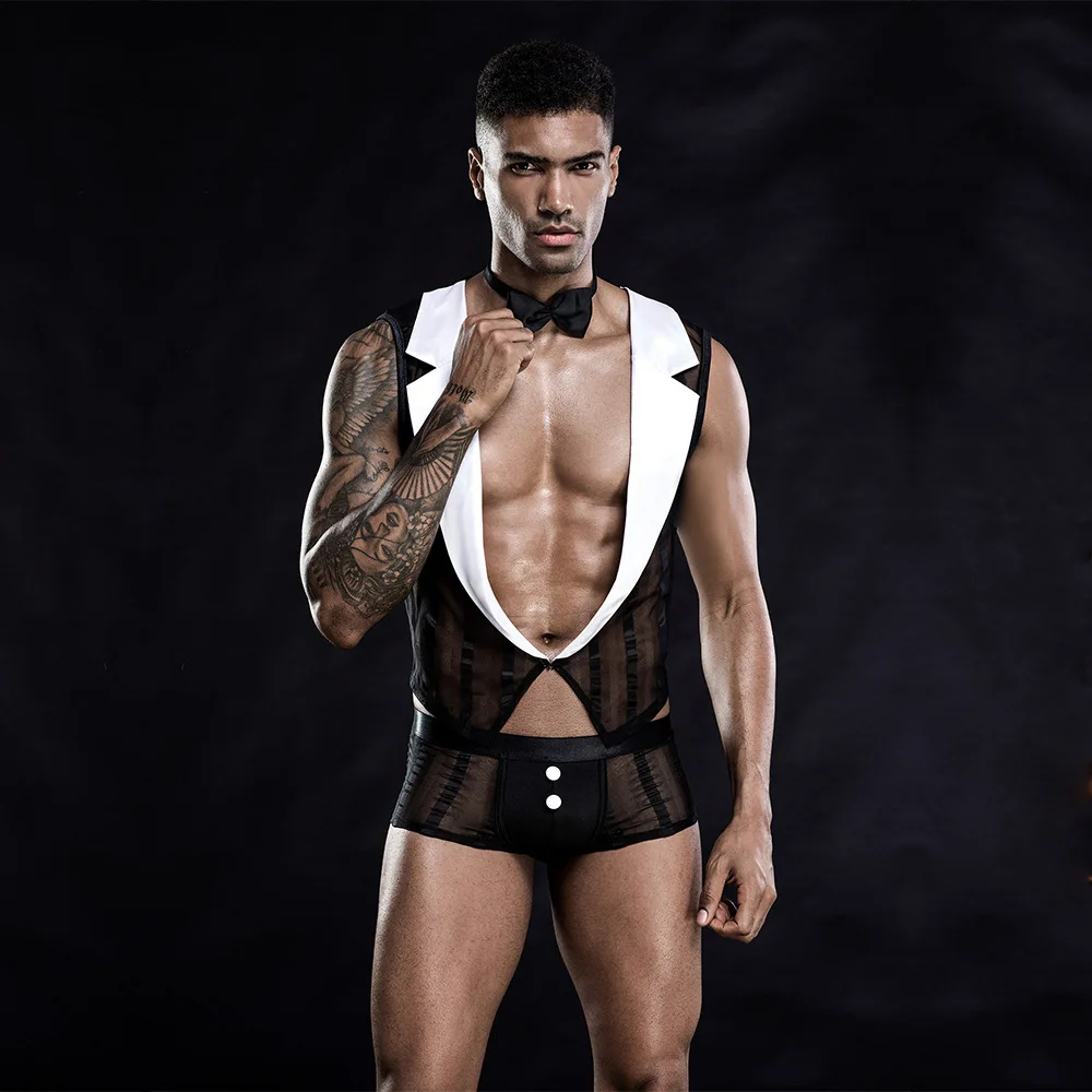 Costume Homme Serveur Élégant