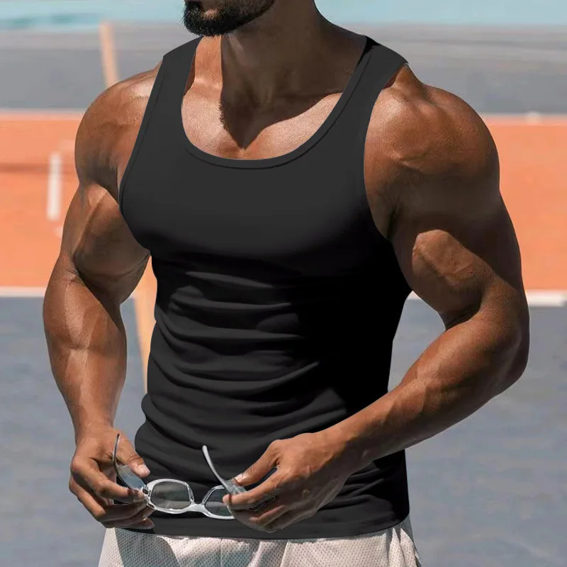 débardeur noir moulant homme