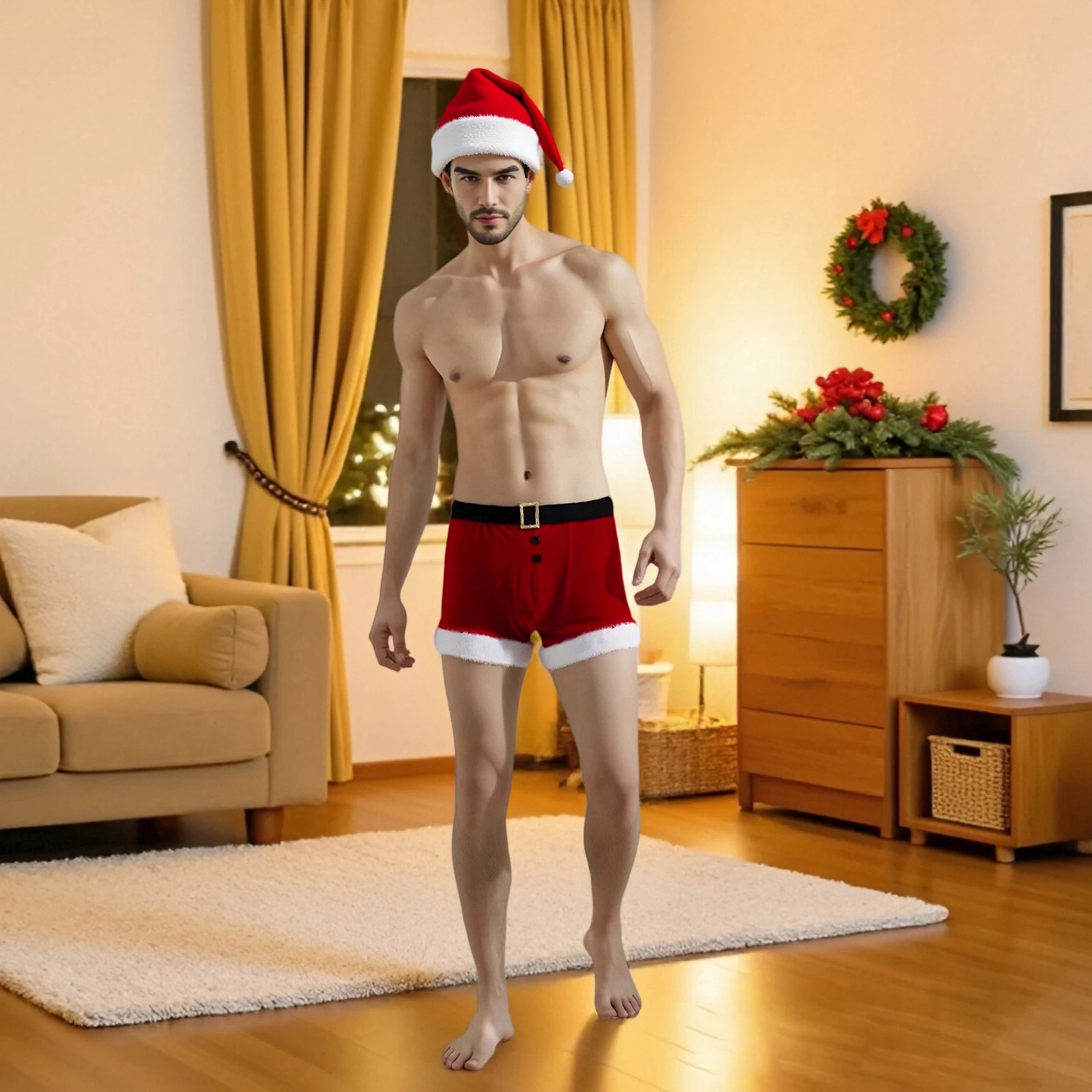Boxer Homme Santa Outfit