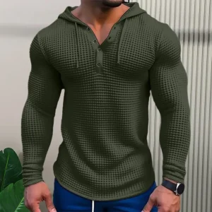 pull kaki homme capuche