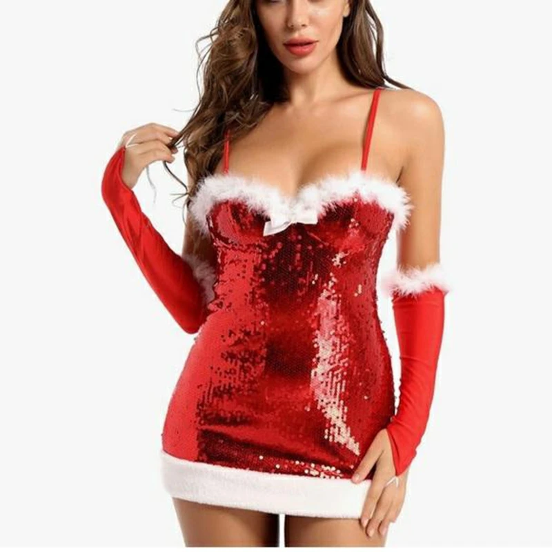 robe mère Noël rouge